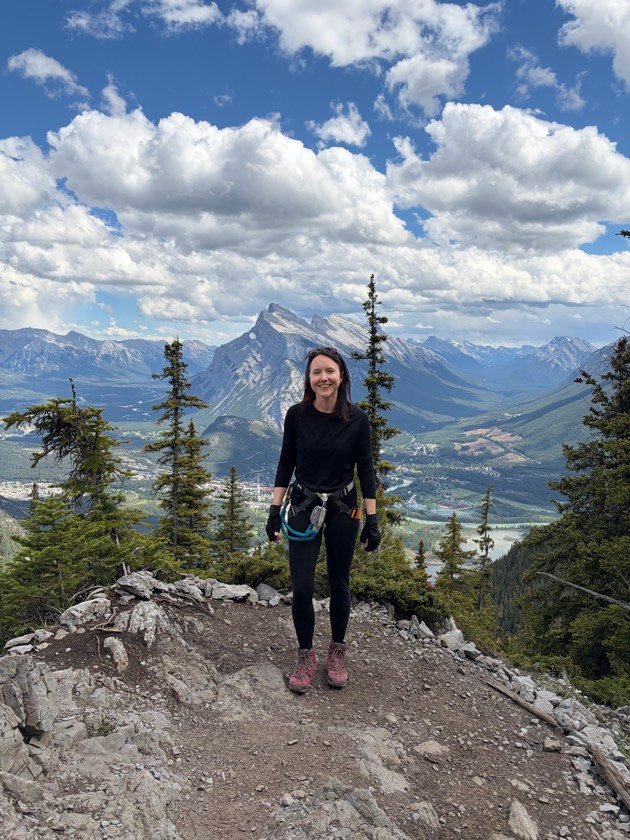 Michelle, founder of Winsome, in the Rocky Mountains